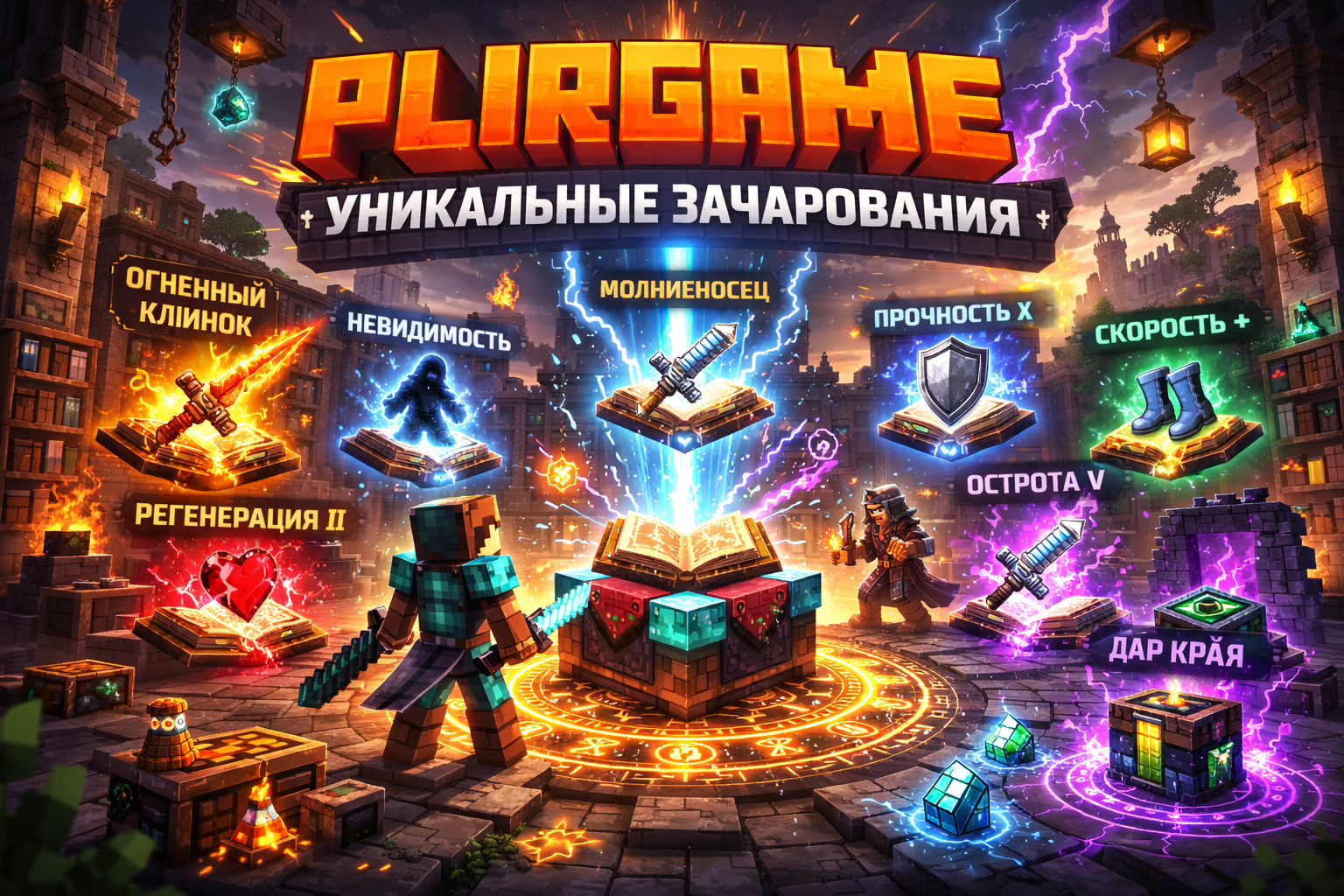 Уникальные зачарования.